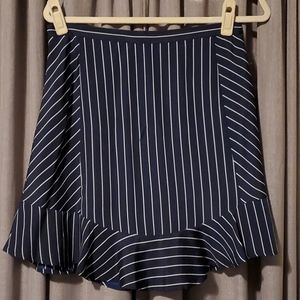 Navy Striped J.Crew Mini Skirt
